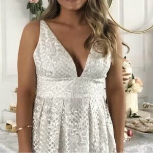 ASOS White Textured Wedding Dress